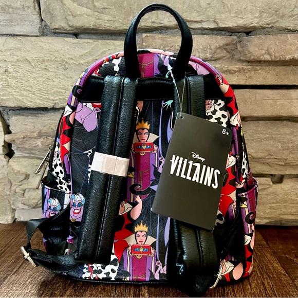Loungefly Disney Villains All Over Mini Backpack NWT - Picture 4 of 8